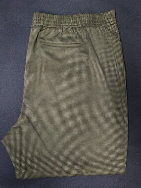 NWT Penningtons Black and Grey Plaid Drawstring Trousers!